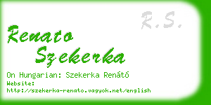 renato szekerka business card